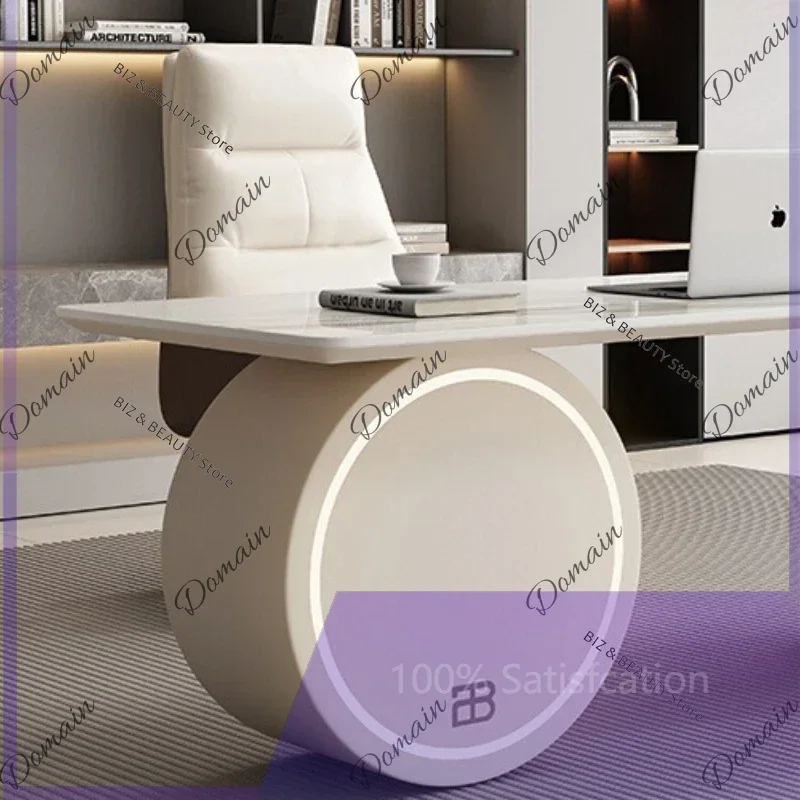 NB X Cream Style Consult Office Desk Medical Table Reception Design Modern Office Desk Accent High Boss Office Furniture MesaXYO