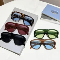 Nouvelles Lunettes de Soleil Ovales Dégradées Léopard Tendance pour Femme, Lunettes de Soleil Vintage Élégantes Dégradées pour Homme, Protection UV400 Extérieure, Verres Noirs 5