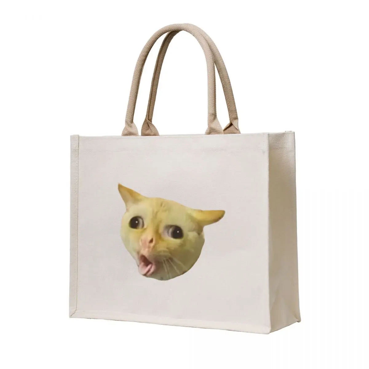 

Cat Coughing Meme Tote Bag Women's handbag tote bags aesthetic shopper bags for women Women's bags