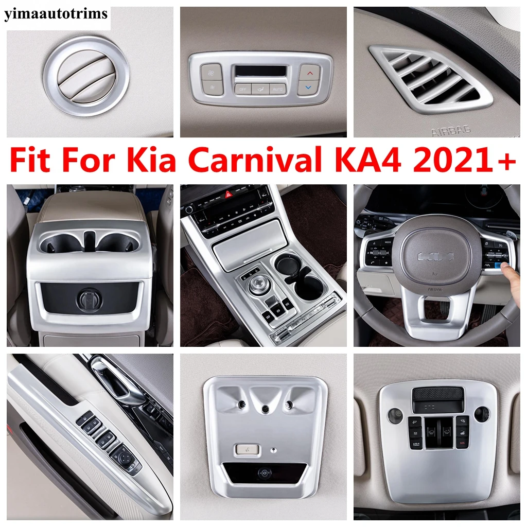 

Steering Wheel / Seat Adjust Button / Gear Shift Water Cup / Head Light Cover Trim Accessories For Kia Carnival KA4 2021 - 2024