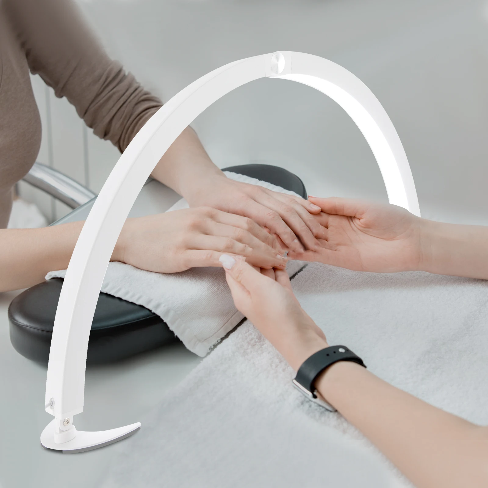 

Half Moon Nail Desk Lamp Nail Desk Lamp with Wire Controller & Remote Cometic Desktop Makeup Lamp