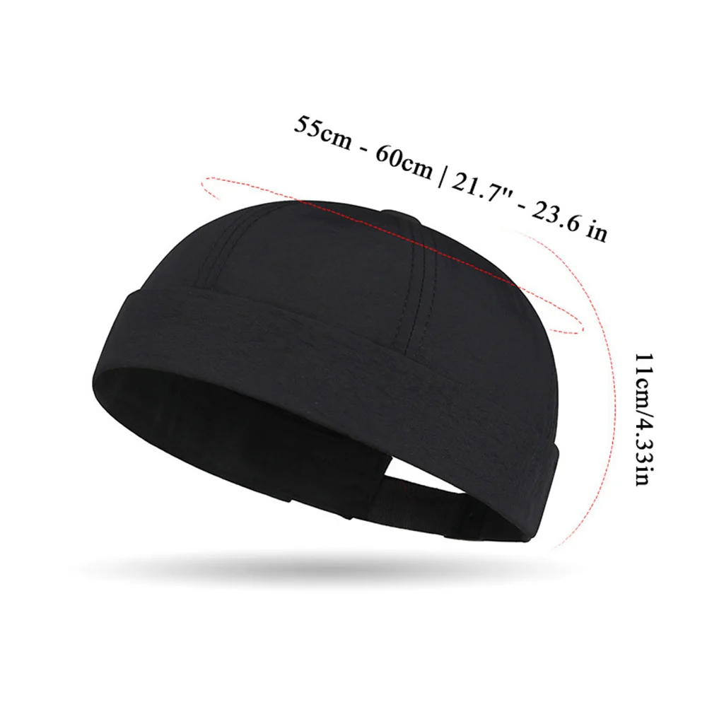 2025 Herfst Mode Hip Hop Caps Vintage Dome Meloen Cap Mannen Vrouwen Verhuurder Hoed Terendy Sneldrogend Brimless Hoed Hot Sales