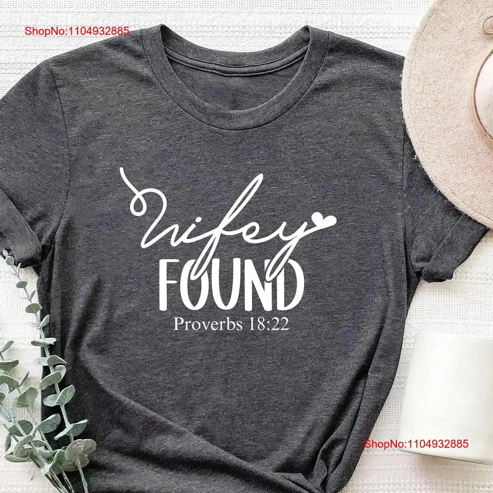 

Wifey Found T Shirt Wife Life Bride Anniversary Engagement s Wedding vintage Washed fashion Stretched Stylish Casual Breathable