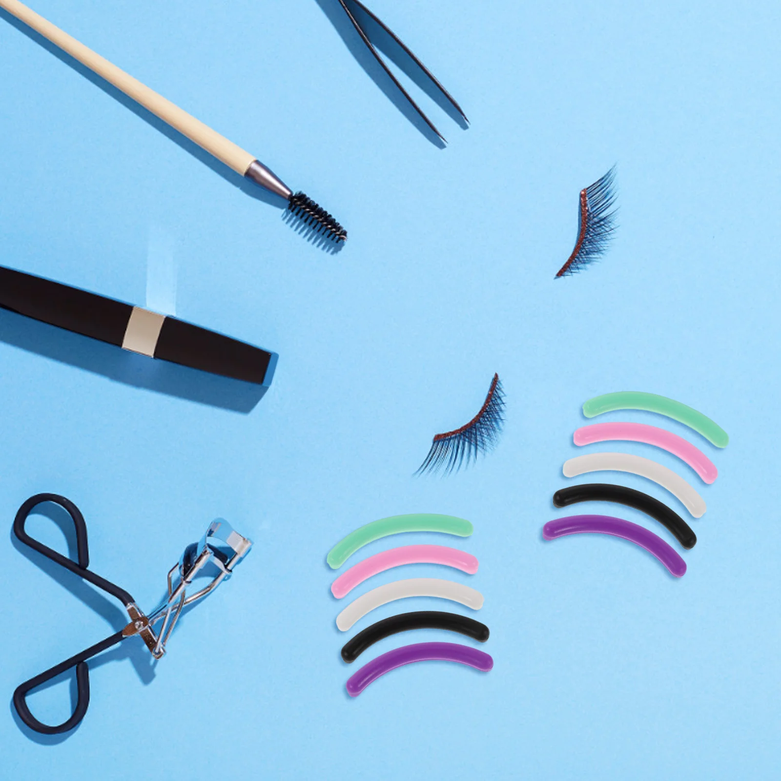 48 قطعة من وسادات السيليكون لتجعيد الرموش، وسادات بديلة من المطاط الناعم لتجعيد الرموش قابلة لإعادة الملء #6