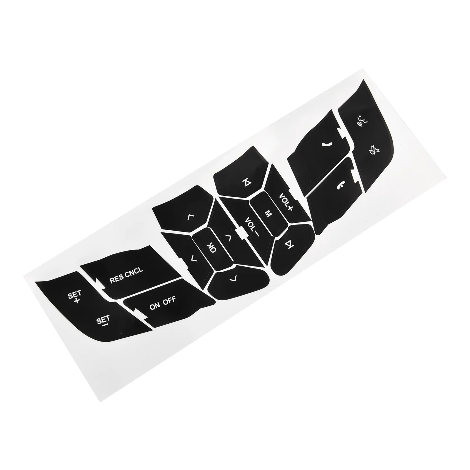 Steering Wheel Button Repair Decal Sticker For FORD For MUSTANG 2015-2018 Push Button Repair Decal Kit Black Car Sticker