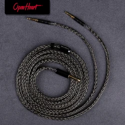 Cable de auriculares OPENHEART de 16 núcleos, 1 a 2 jack, cable de equilibrio dual de 3,5/2,5/4,4mm, Cable de actualización de cobre Chapado en plata XLR de 2m y 3m