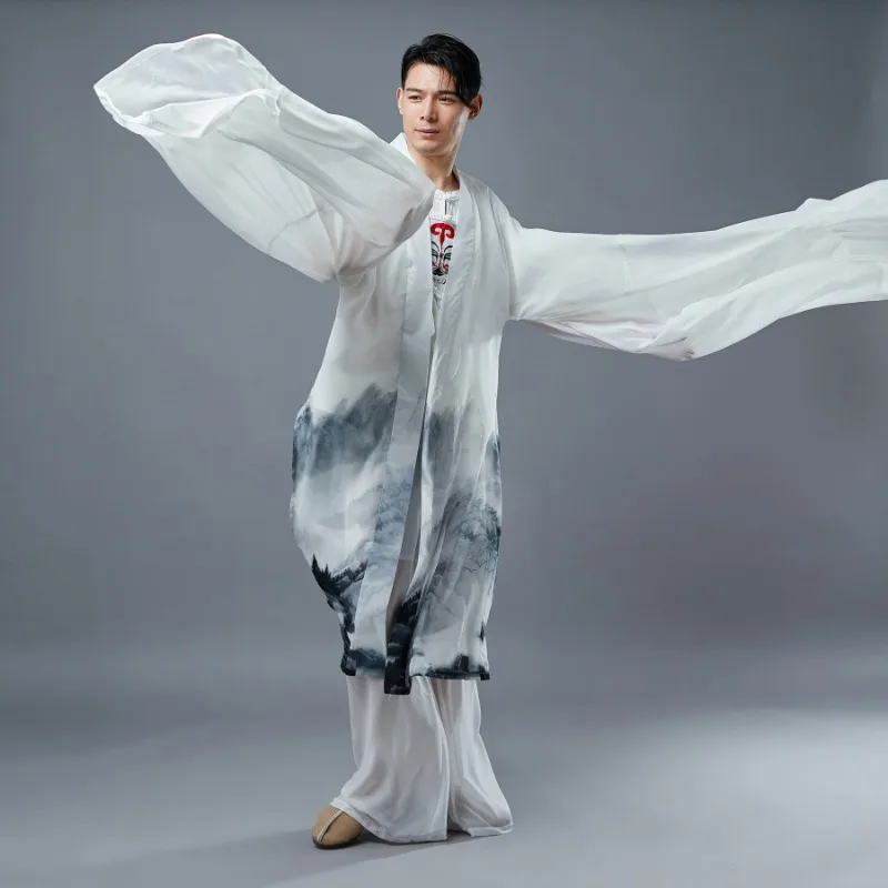 

Новые летние шифоновые топы Hanfu с большими рукавами в китайском стиле, национальная традиционная одежда в стиле Харадзюку, винтажное пальто с шалью, элегантное