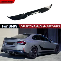 For BMW G42 G87 M2 220i 230i M235i M240i Mp Style 2022-2023 Car Rear Trunk Spoiler Wings Coupe Exterior Body Kits Glossy Black