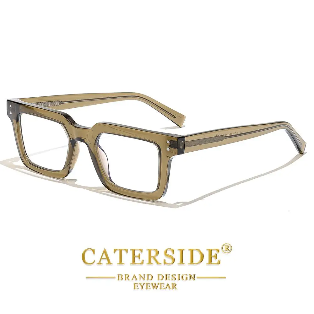 CATERSIDE Retro Herren Anti-Blaulicht-Brille Hochwertige Tr-90 Eckige Brillengestelle Damen Computer-Lese-Schutzbrille – Detail 9