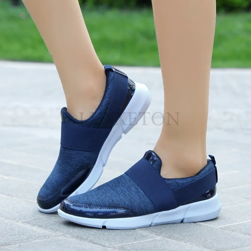 New Mesh Women Lightweight Sports Shoes Casual Comfortable Breathable Outdoor Travel Cuffed Socks Flat Bottomed Women Shoes