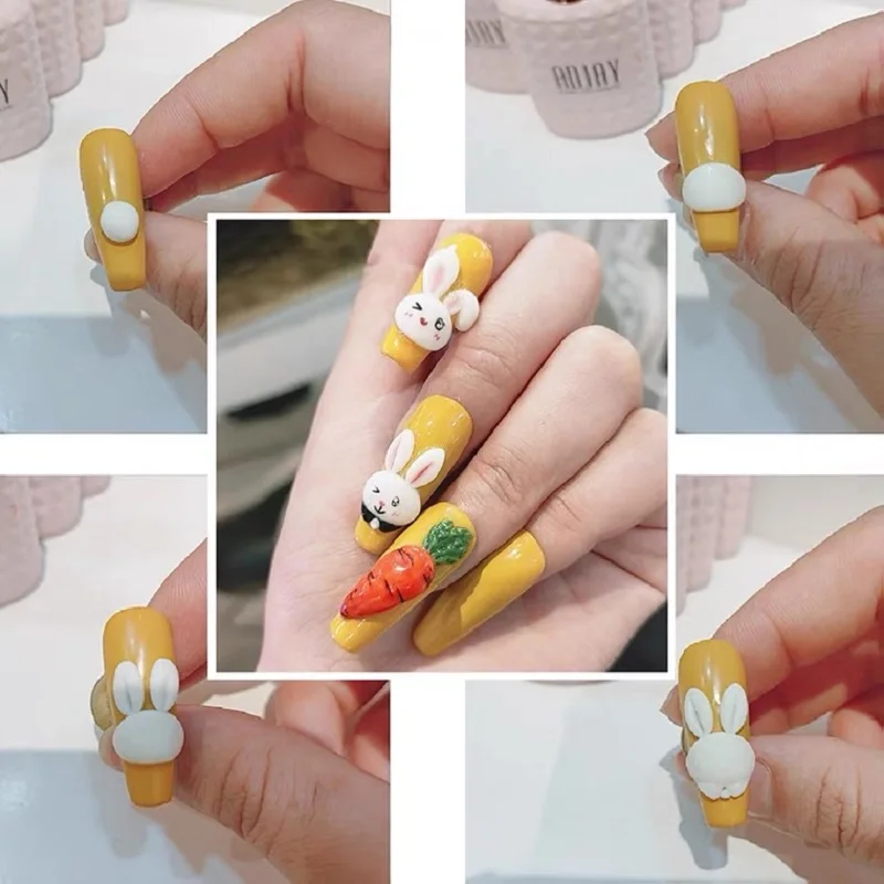 1Jar Sculpture Plasticine Gum Soak Off Gel Nail Modeling Gel Carving Nail Acrylic Glue Soild 3D Sculpture Creative DIY Gel##