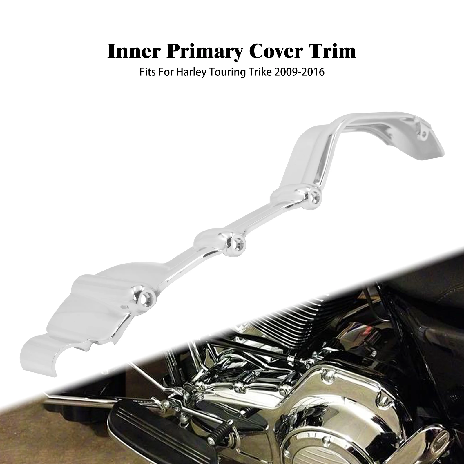 Motorcycle Chrome Inner Primary Cover Alumium Caps For Harely Touring Road King Electra Street Glide Road Glides Trikes 2009-16