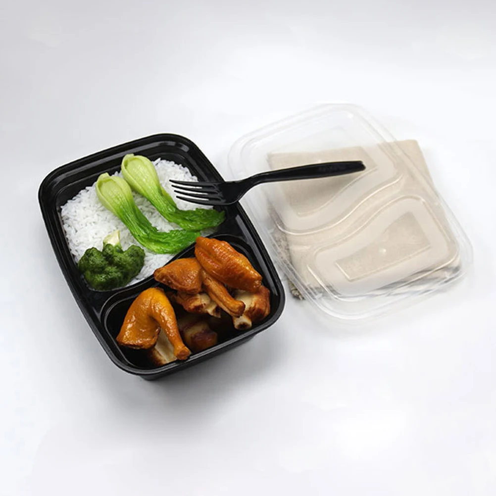 

20pcs Meal Prep Containers Food Storage Box Healthy Eating Lunch Microwave Freezer Safe 2 Compartment Kitchen Barware