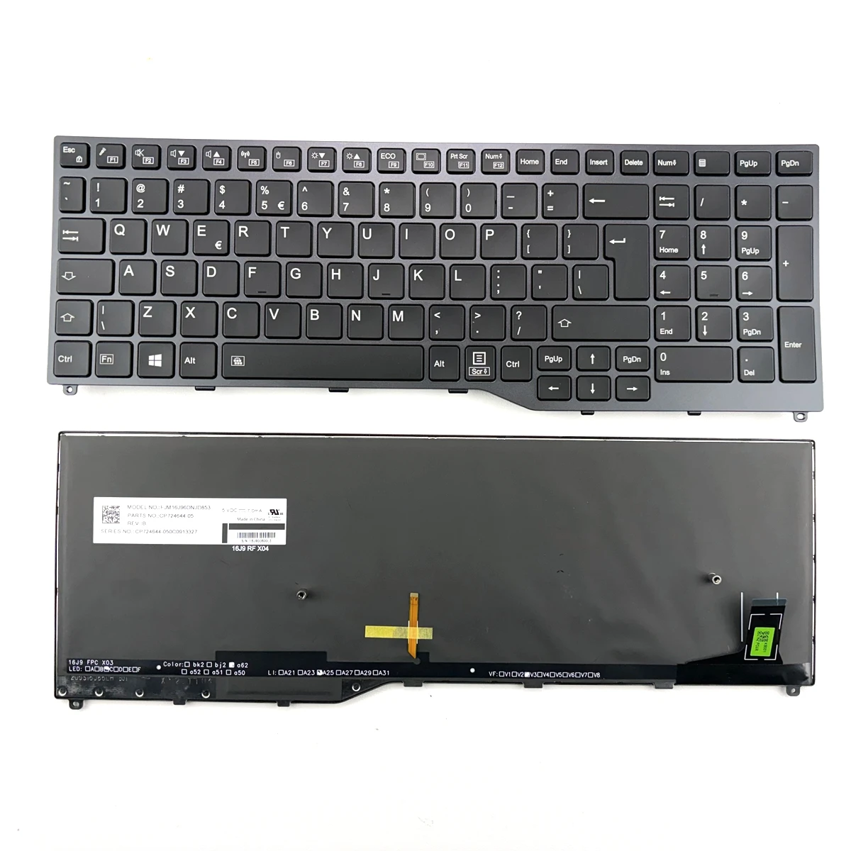 

US-Int/UK/Nordic/CHN Backlit&NoBacklit Laptop Keyboard For Fujitsu U759 E459 U757 E558 Lifebook E559 E458 U758 Series