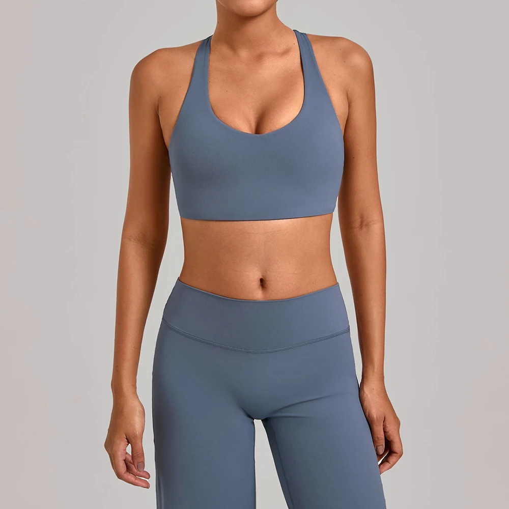 

Женский спортивный бюстгальтер-борцовка с высокой степенью поддержки для бега, облегающий, дышащий, для йоги, фитнеса и тренировок