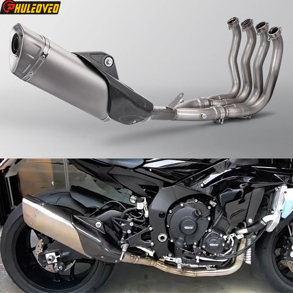 

Titanium Alloy for Yamaha YZF-R1 YZF-R1M 2015-2023 Motorcycle Exhaust Full System Manifold Header Collector Muffler Carbon Cover