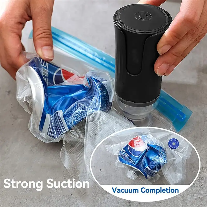 A04V Electric Handheld Vacuum Sealer&Reusable Vacuum Food Storage Bags, Mini Vacuum Pump,Portable Small Vacuum Sealer Machine