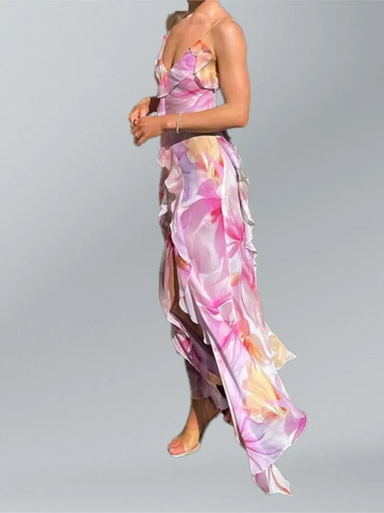 Sommer-Vertuschungen für Damen, ärmellos, Badeanzug, 2026, neuer Blumendruck, Strandurlaub, Maxikleider, Vertuschung