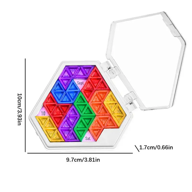 ABS مسدس لغز للطفل الكبار الدماغ دعابة لعبة الهندسة المنطق الذكاء لعبة الجذعية مونتيسوري التعليمية هدية لجميع الأعمار تشالنغ