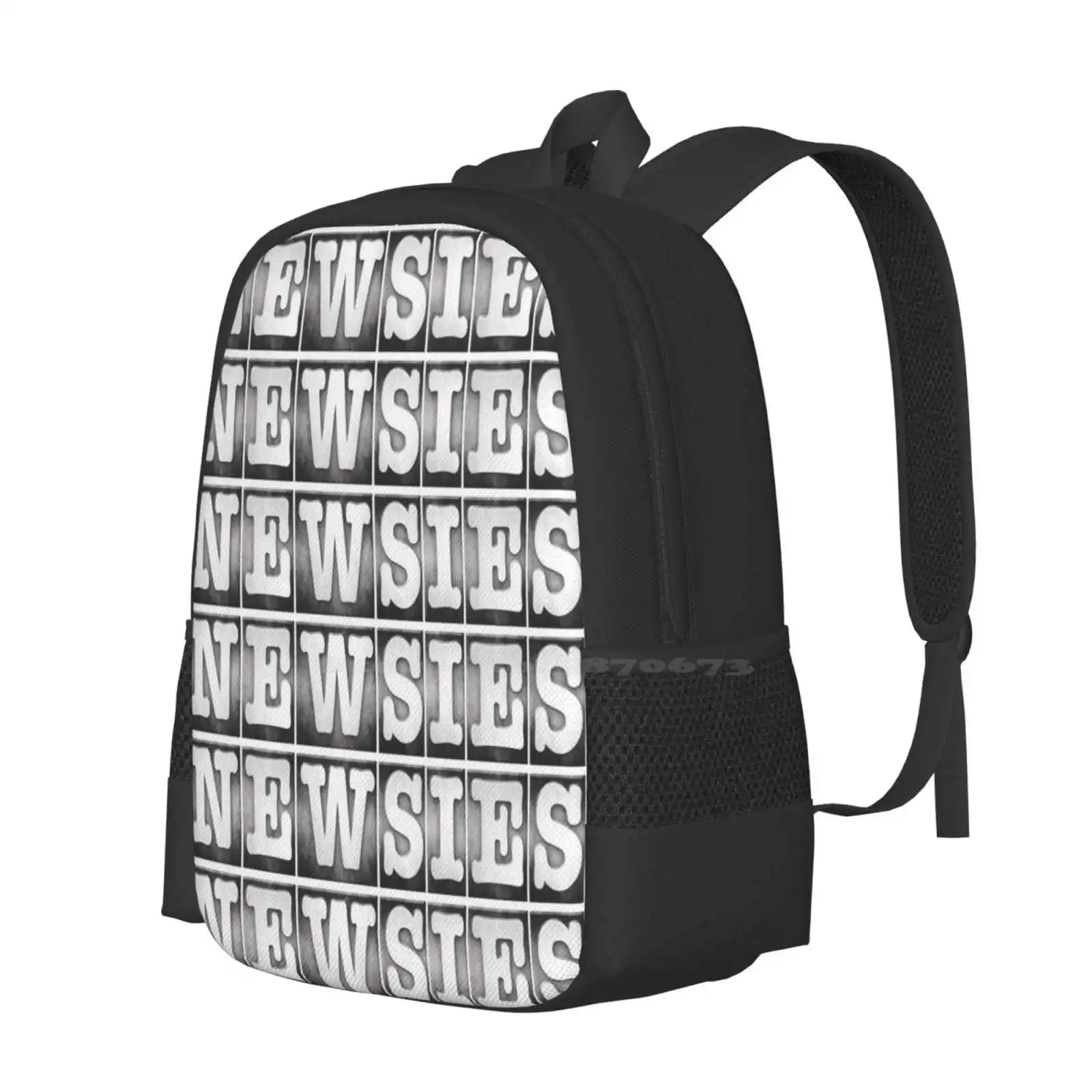 Newsies Logo New Arrivals Unisex Bags Student Bag Backpack Newsies Musical Broadway Jack Carrying The Banner Lyrics Theater