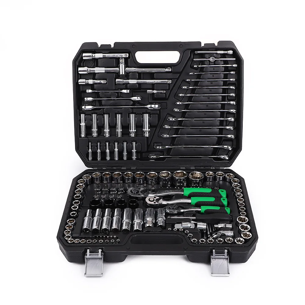 

Big flying wrench set tool box multi-function multi-model ratchet wrench socket combination car maintenance Rugged and durable