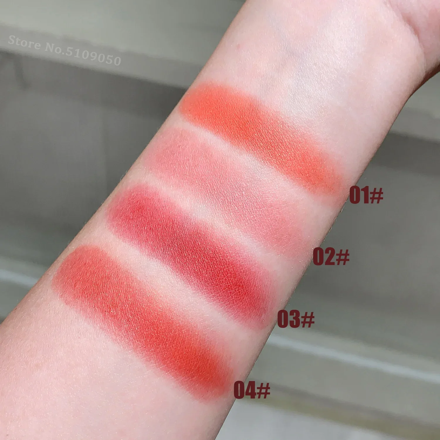 Rosso Red Brighten Face Blush Palette Face Contouring Blusher Cheek Tint Peach Rouge กันน้ํา Monochrome Matte หญิงแต่งหน้า