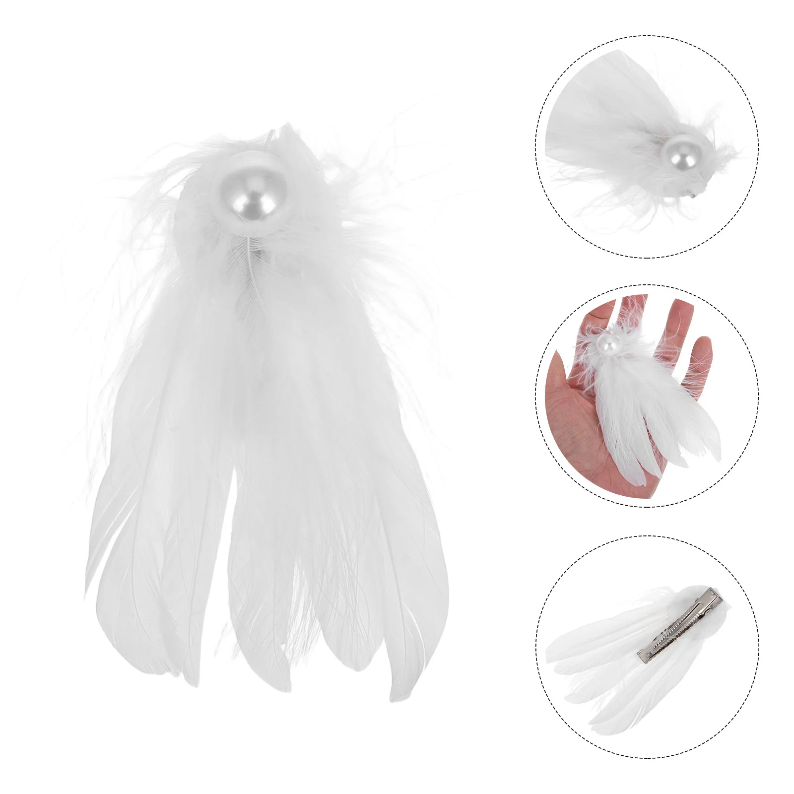 

Pearl Hair Clip Artificial Swan Hairpin Headwear Ballet Dress Headpiece