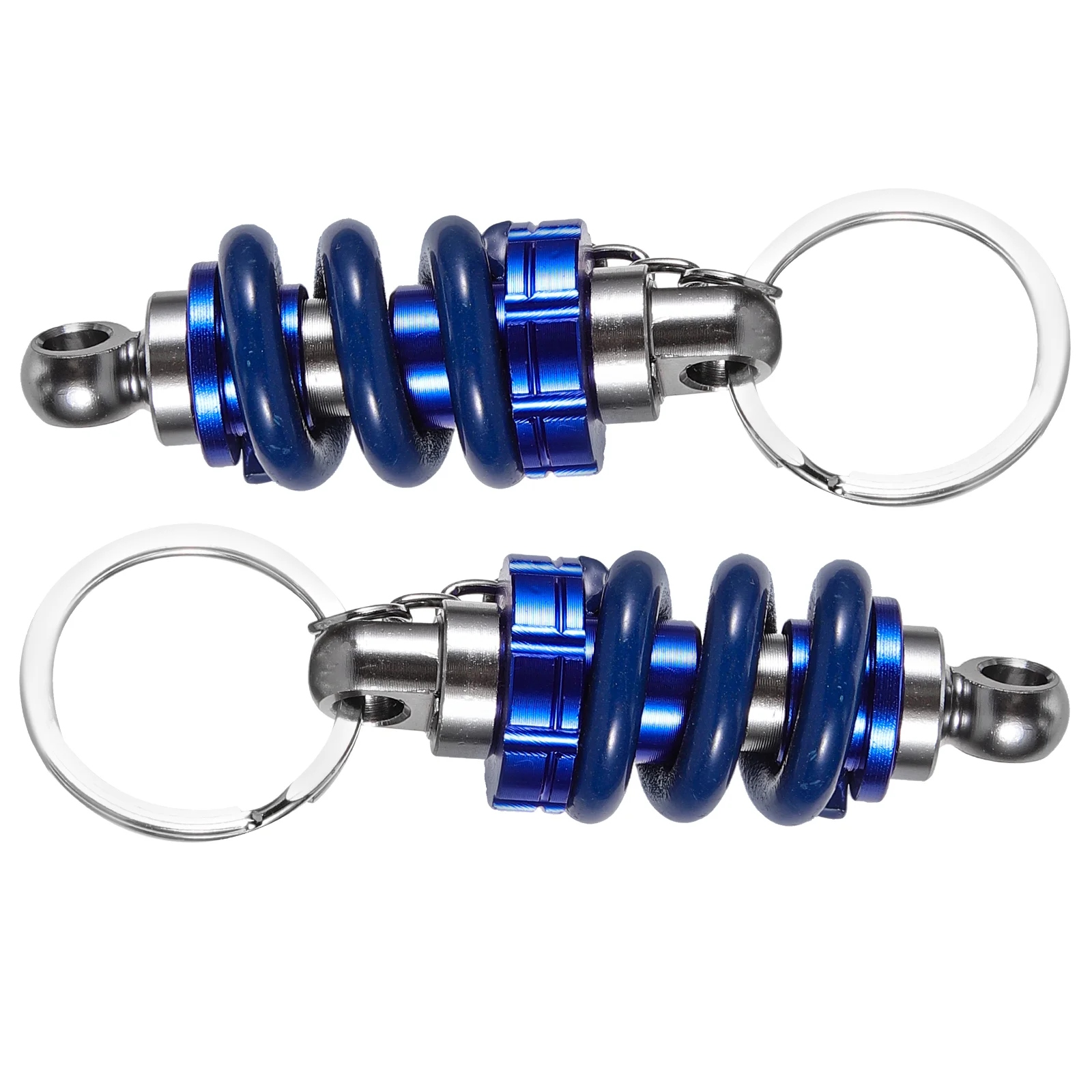 2 Pcs Shock Absorber Key Ring Fob Holder Keychains Pendants Hanging Auto Part Keyrings Decorate