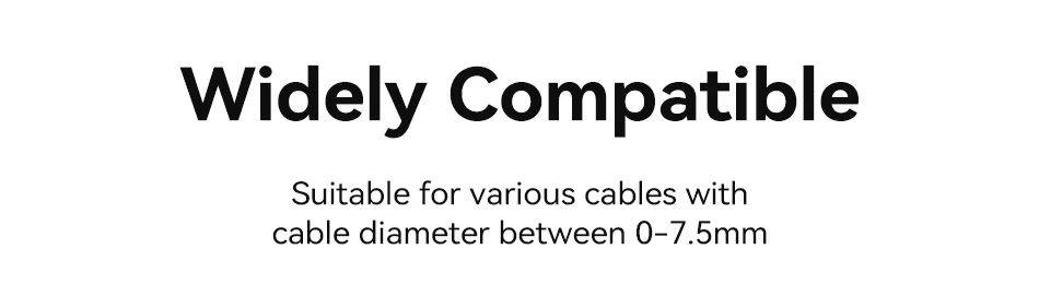Rocoren Spiral Cover Magnetic Cable Clamp Cable Smooth and Adjustable Rope Holder Under Table Cable Management Cable Organizer