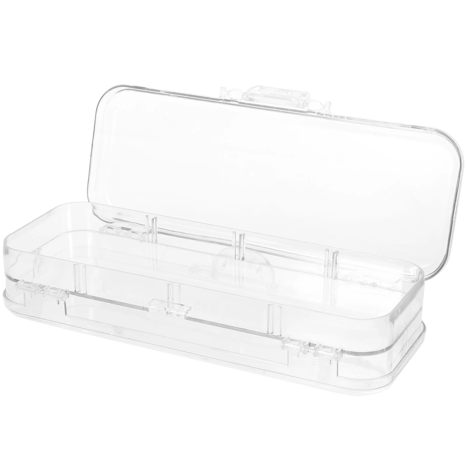 

Transparent ABS Pencil Case Stationery Box Double Layer Design for Pens Pencils Erasers Small Items Storage Organizer Plastic