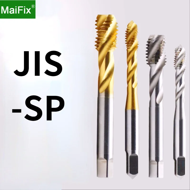 MaiFx 1PC  M2 M4 M8 M16 M10 M12 CNC JIS Extrusion Straight Spiral Flute Groove Through Blind Hole Thread HSS Machine Screw Tap