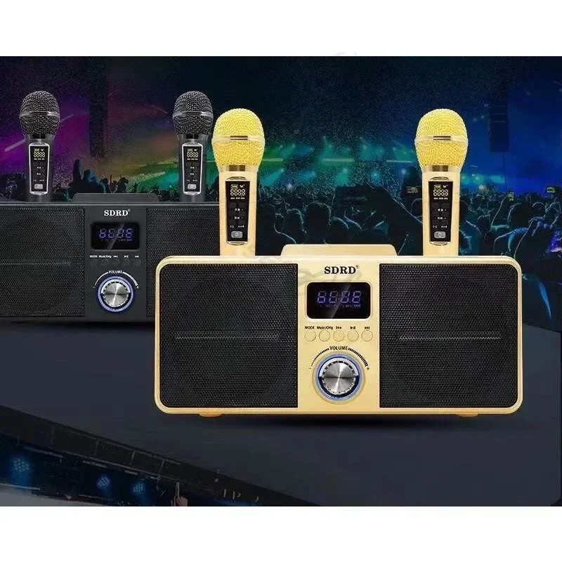 SD309 Dual Microphone Home Karaoke Speaker Dedicated 3D Surround