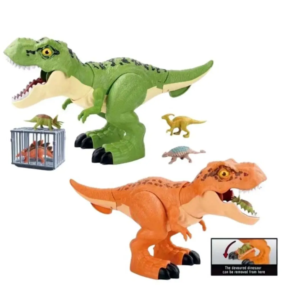 

Plastic Large Swallowing Dinosaur Joints Movable Tyrannosaurus Rex Jurassic Boy Animal Model Simulation Wagging Tail