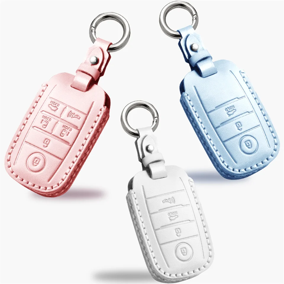 Car key case for kia sportage 4 seltos sorento optima niro k2 k5 covers Accessories Car-Styling Holder Shell Keychain Protection