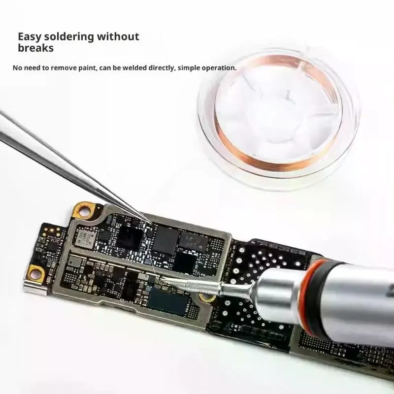 

1Pcs Non Insulated Phone PCB Repair Jumper Wire 0.04mmX100m Super Fine Copper Link Wire For Motherboard PCB Welding Repair