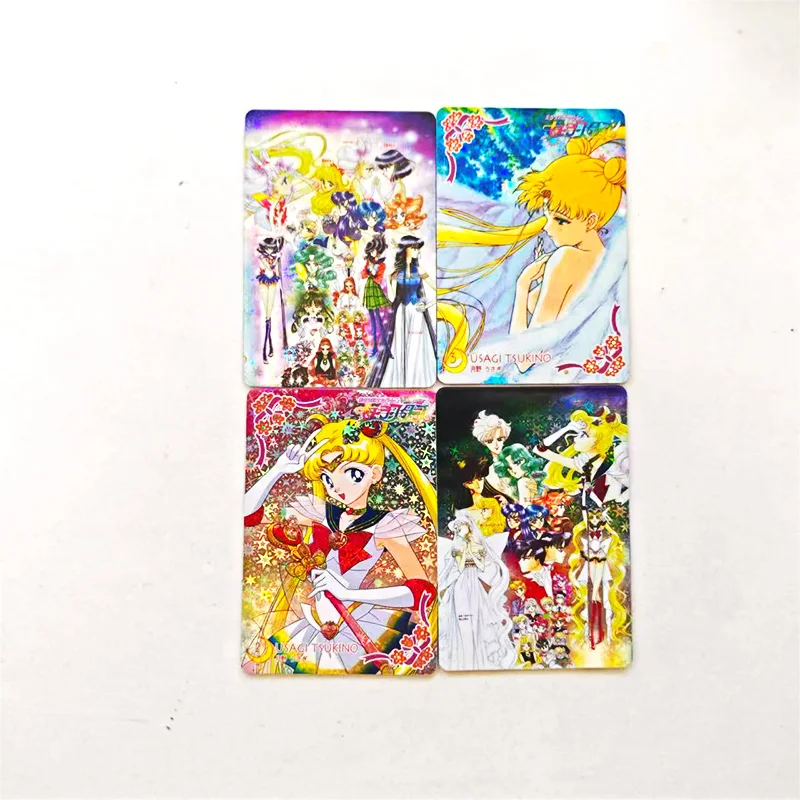 6pcs/set Anime Sailor Moon Mercury Mars Jupiter Venus Uranus Stickable Collection Card Hobby Game Paste Card Children’s Toy Gift