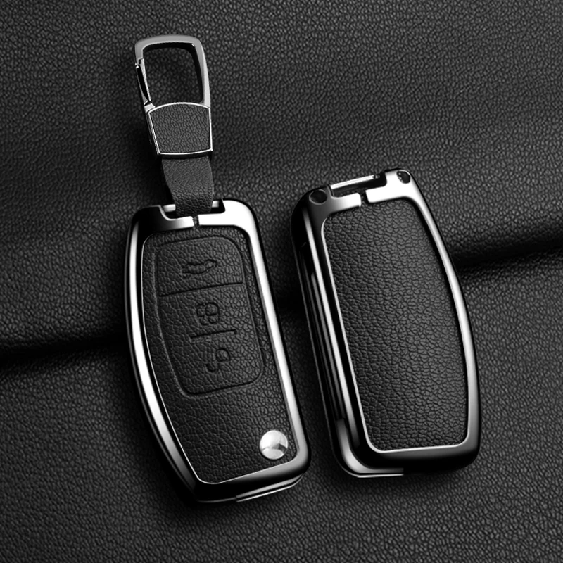 New Auto Zinc Alloy Car Folding Key Case Cover For Ford Fiesta Focus 2 Ecosport Kuga Escape Falcon B-Max C-Max Eco Sport Galaxy
