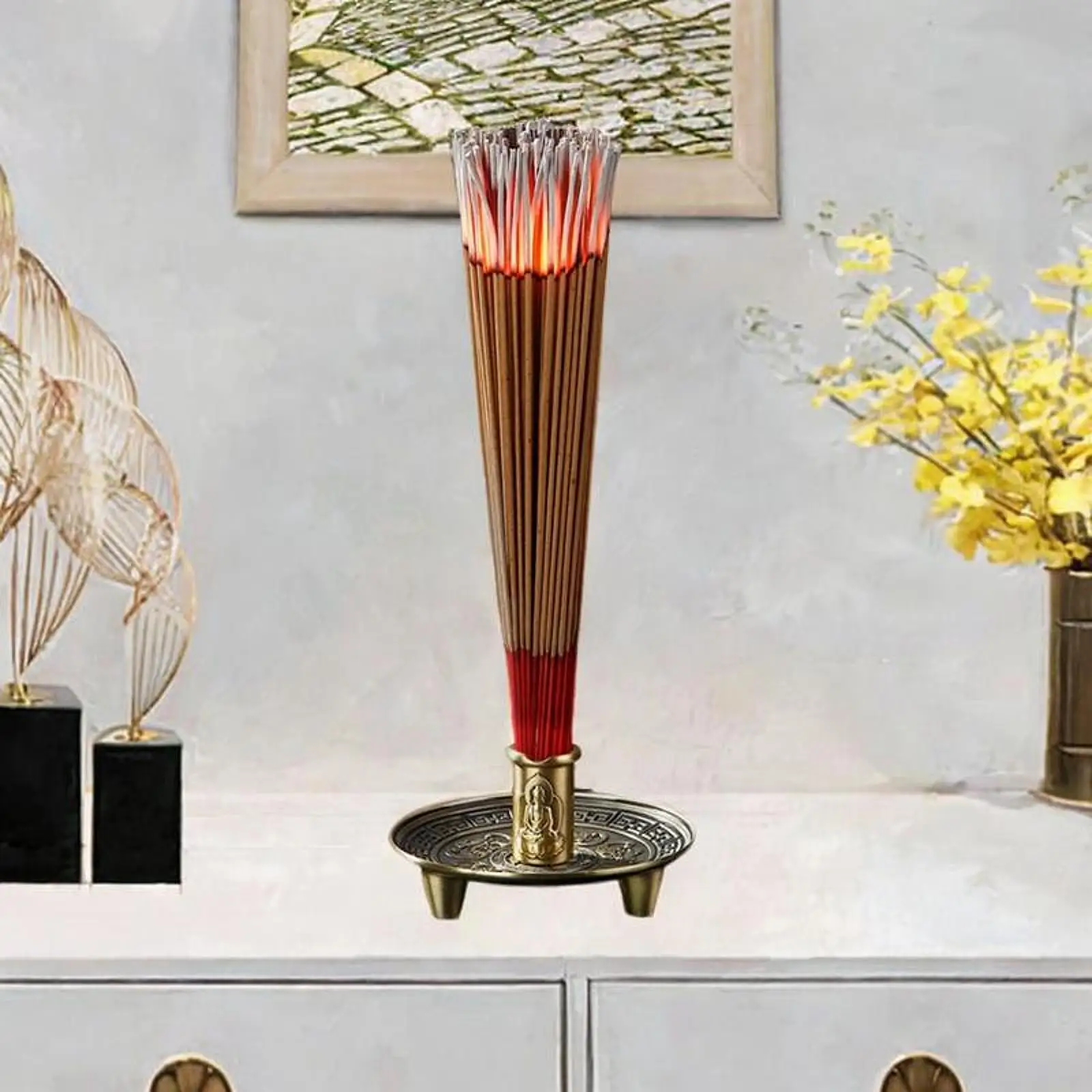 مجموعة حامل عصا البخور لوازم بوذية لسطح المكتب وغرفة النوم #4