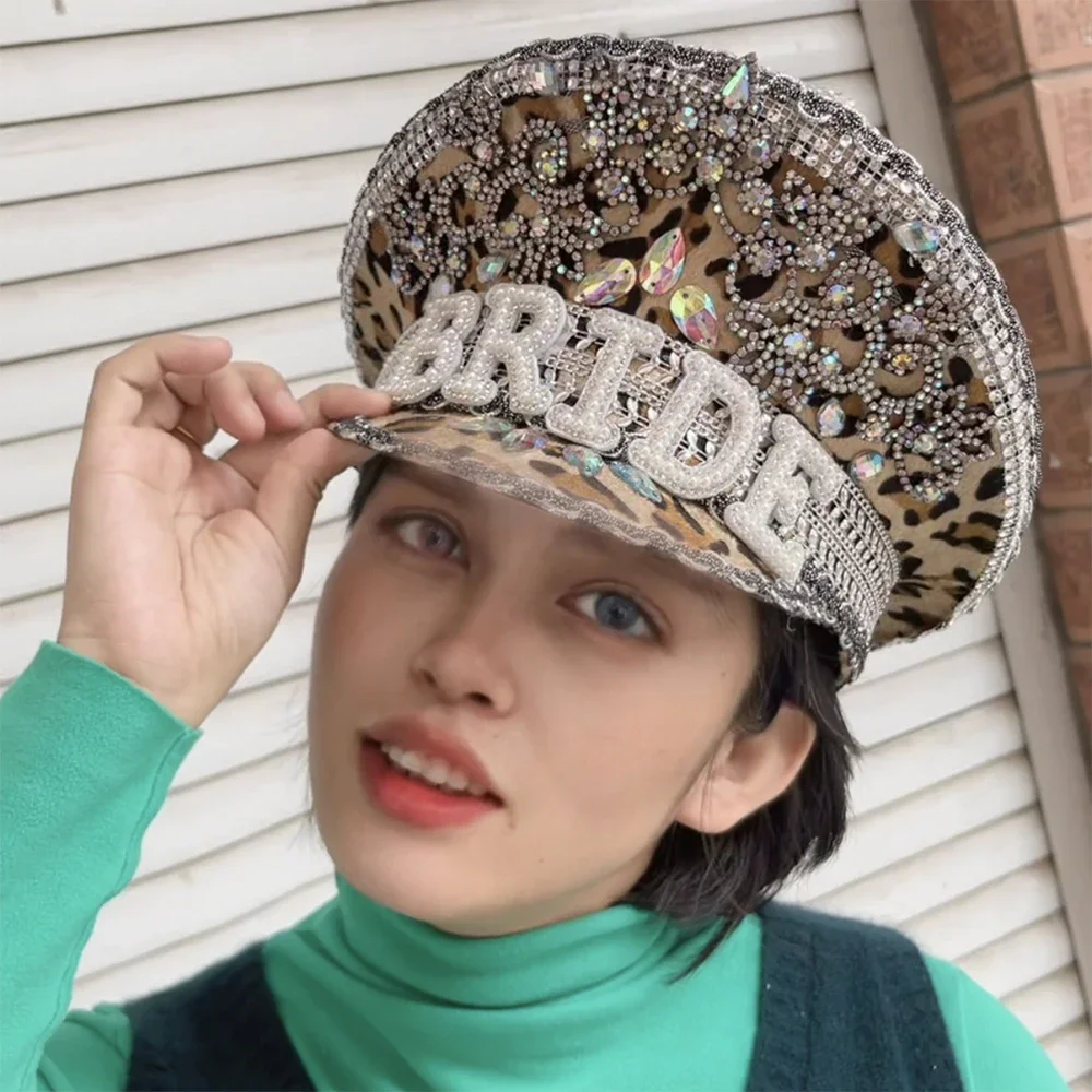 women-wedding-bride-hat-leopard-print-military-hat-sergeant-hat-hen-do-hat-festival-captain-birthday-part-hat