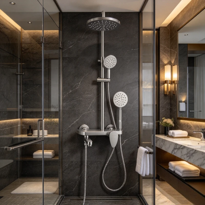 Shower Faucet Set 304 Stainless Steel, One-Piece Bathroom System with Ceramic Valve, Explosion-Proof & Leak-Proof for Home