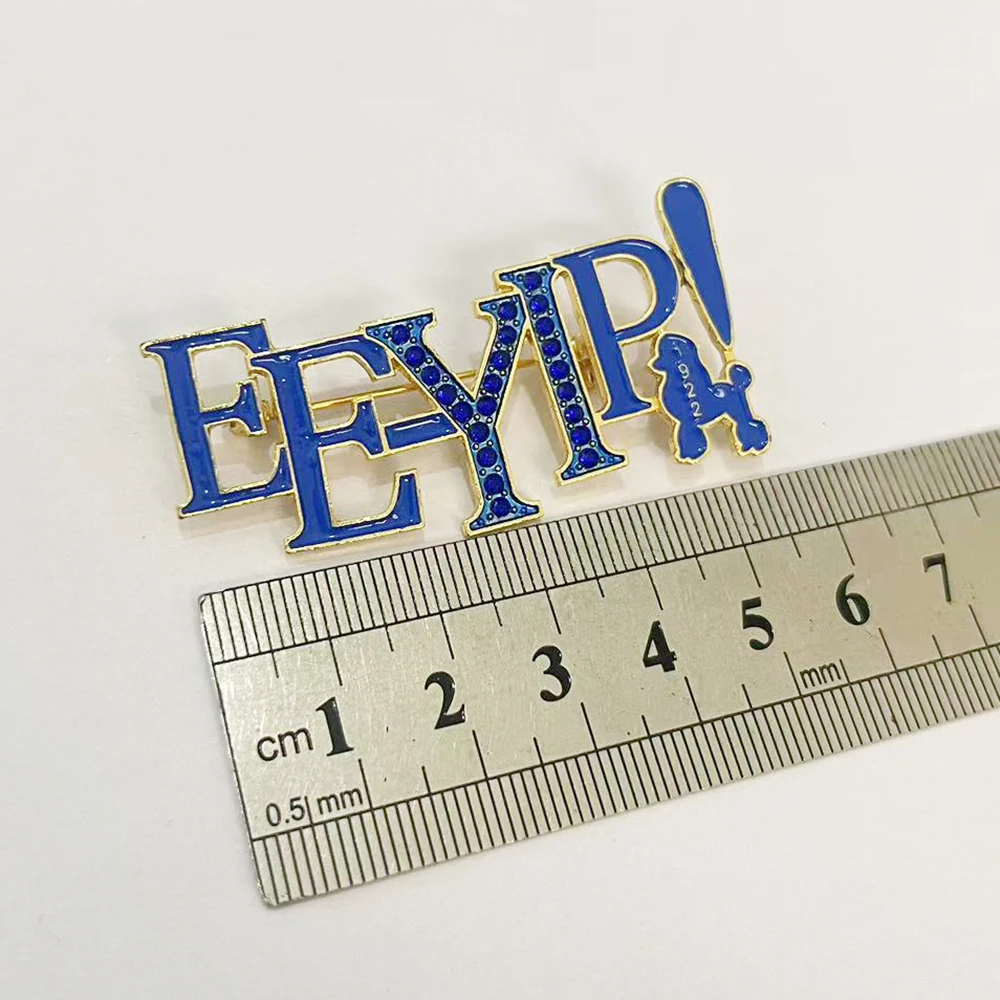 سيجما جاما رو غرامة الأصفر والأزرق نادي نسائي يوناني جودة عالية EE-YIP رسالة 1922 القلطي سيدة دبابيس الملابس والمجوهرات #4