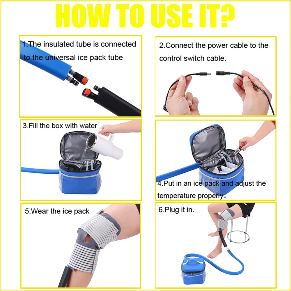 Knee Cooler Cold Therapy Ice Machine Cryotherapy Cuff Machine Combines Compression with Cold Therapy