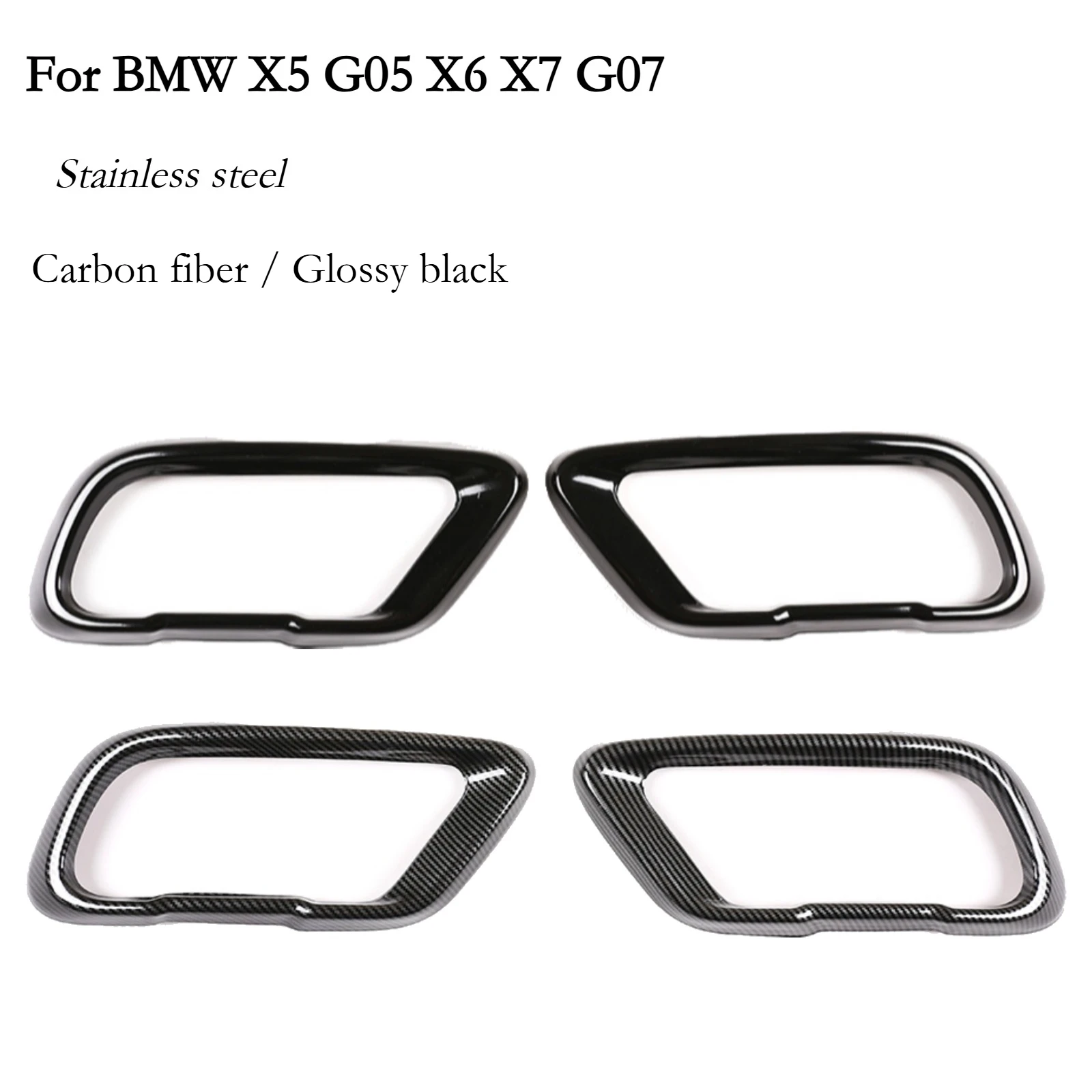 For BMW X5 G05 X6 X7 G07 2019-25 Car Styling Car Tail Throat Accessories Tail Muffler Exhaust Pipe Output Cover Car Decoration 4