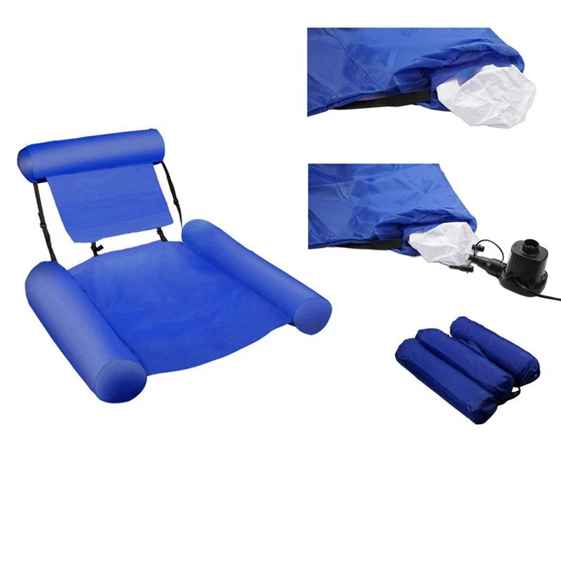 ABKV-2X نفخ تعويم صف كرسي عائم مسند الظهر كرسي أريكة تتحول لسرير عائم في الهواء الطلق نفخ السباحة كرسي عائم #2