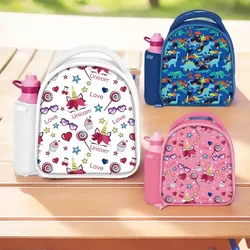 Printed Cartoon Lunch Box for Women Children Lunch Bag Portable Tableware Storage Bag Picnic Bags Mother Kids Bags for Girl Sac