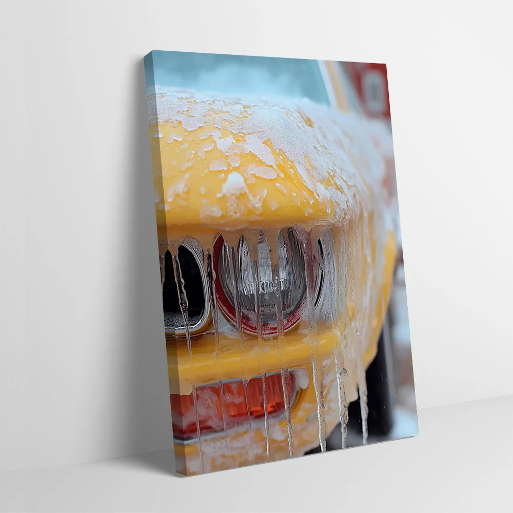 Póster de Frozen con diseño de faros de coche, lienzo impreso personalizable, arte de pared, regalo para decoración de habitaciones, decoración de interiores, decoración de pared