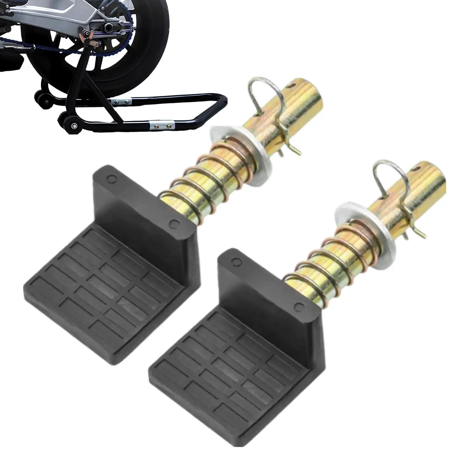 Motorcycle Parking Stand Hooks U / L-style Motorcycle Paddock Stand Attachments Support Frame Swingarm Spool Slider Lift Stand image 3