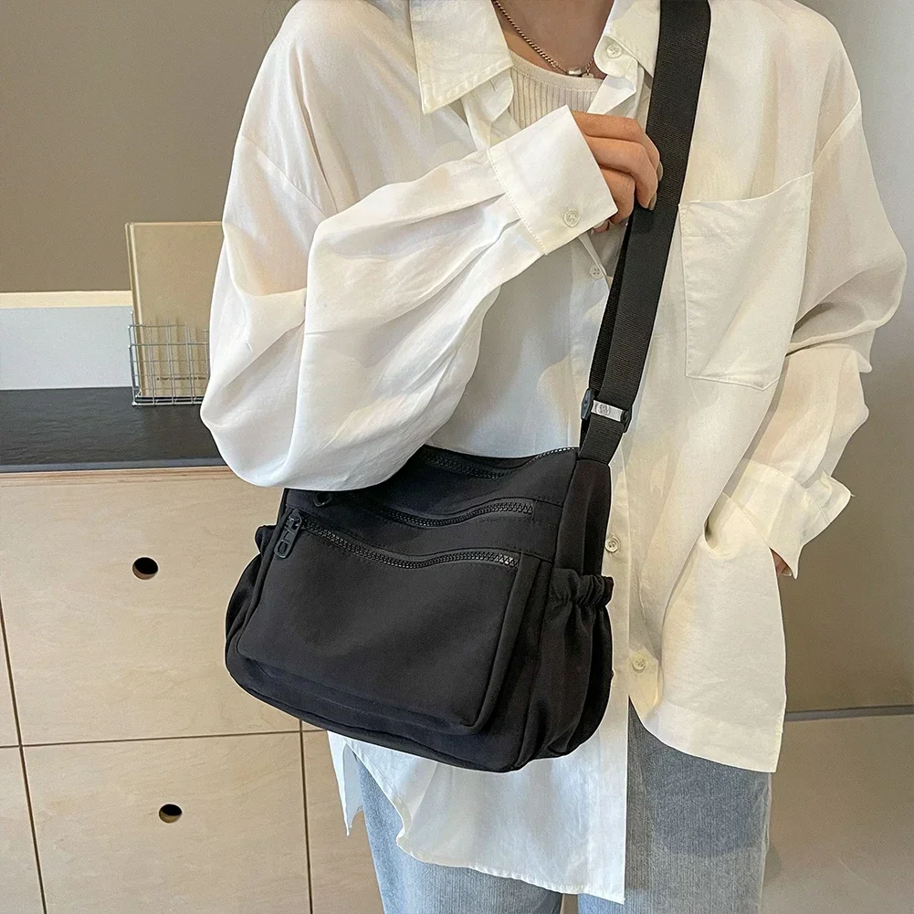 

Crossbody Bag for Women Multiple Pockets Satchel Purse Nylon Adjustable Strap Hobo Bag Travel Commuting Bag