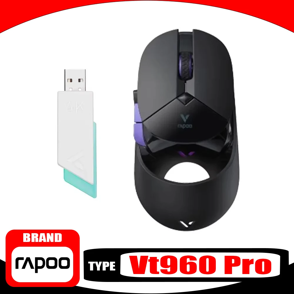 

Rapoo Vt960 Pro Wireless Mouse Aluminium Alloy Dual Mode 4k Oled Screen Paw3395 Gaming Mouse Rgb Ergonomics Customize Mice Gamer