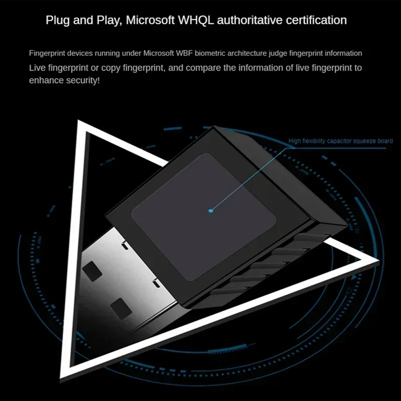جهاز وحدة قارئ بصمات الأصابع USB صغير، جهاز قارئ بصمات الأصابع USB لنظام التشغيل Windows 10 11 Hello Biometrics Security Key